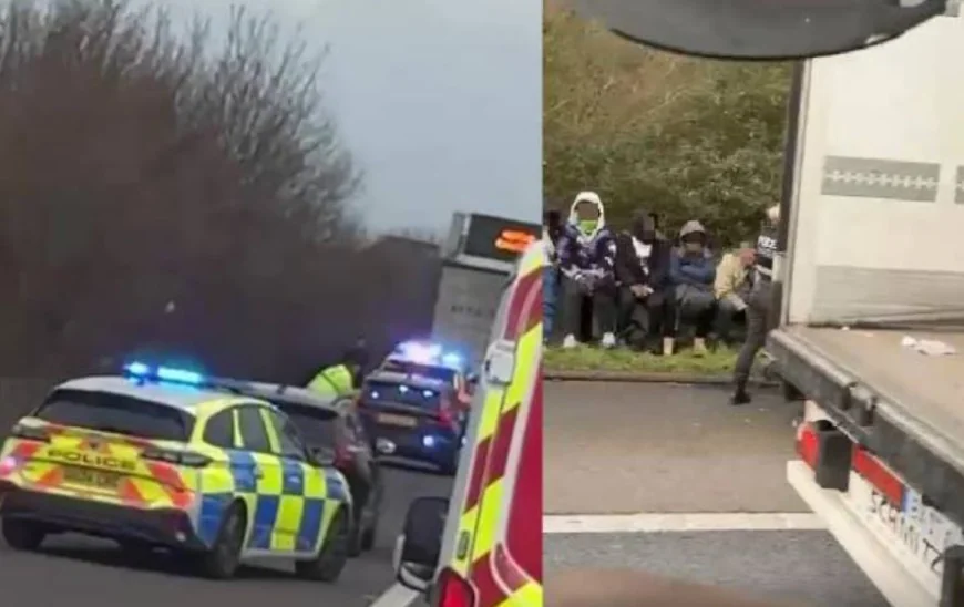 லொறிக்குள் பதுங்கிய 13 புலம்பெயர்ந்தோர் கண்டுபிடிப்பு: சாரதி உட்பட 14 பேர் கைது!