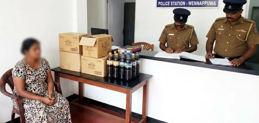 தூர இடங்களுக்குச் செல்லும் பஸ் ஊழியர்களுக்கு கசிப்பு விற்பனை – 19 வயது கர்ப்பிணி கைது!