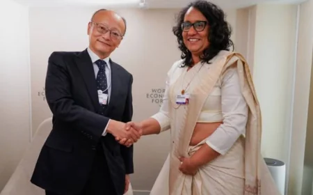 பிரதமர் ஹரிணி – ஆசிய அபிவிருத்தி வங்கி தலைவர் சுவிட்சர்லாந்தில் சந்திப்பு