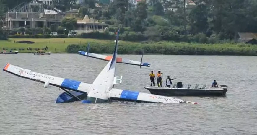 நுவரெலியா கிரகரி வாவியில் விழுந்து விமானம் விபத்து 