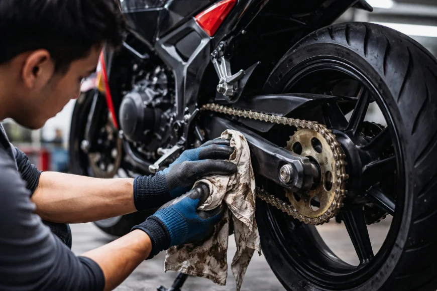 புதிய மோட்டார் சைக்கிள் சங்கிலி சுத்தம் செய்யும்போது அதிகரிக்கும் விபத்துகள் – சுகாதாரத்துறை எச்சரிக்கை