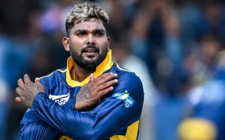 காயம் காரணமாக வனிந்து ஹசரங்க டி20 உலகக் கோப்பையிலிருந்து விலகும் அபாயம்