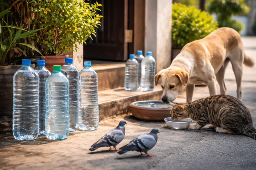 வீடுகளுக்கு முன்னால் தண்ணீர் போத்தல்கள் வைக்க காரணங்கள் என்ன?