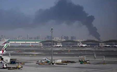 துபாய் விமான நிலையம் அருகே ஈரான் டிரோன் தாக்குதல்: இந்தியர் உட்பட 4 பேர் காயம்