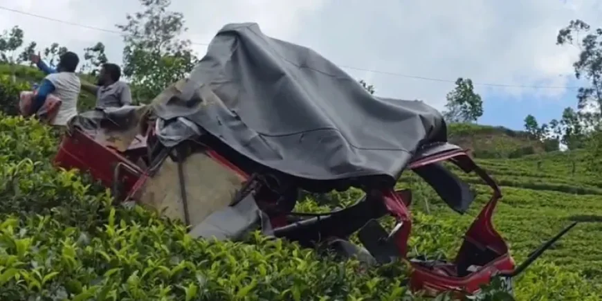 ஹட்டனில் 70 அடி பள்ளத்தில் முச்சக்கரவண்டி விபத்து: மூவர் காயம்