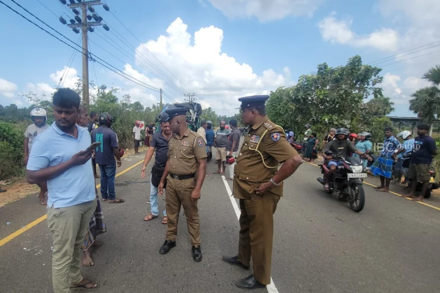 சாவகச்சேரியில் விபத்து: தாயும் மகளும் உயிரிழப்பு; டிப்பர் ஓட்டுநர் கைது