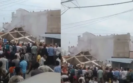 4 மாடி கட்டடம் இடிந்து விபத்து – 3 பேர் பலி, அதிர்ச்சியில் மக்கள்!