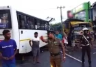 Bus and Tipper Truck Collide in Athurugiriya