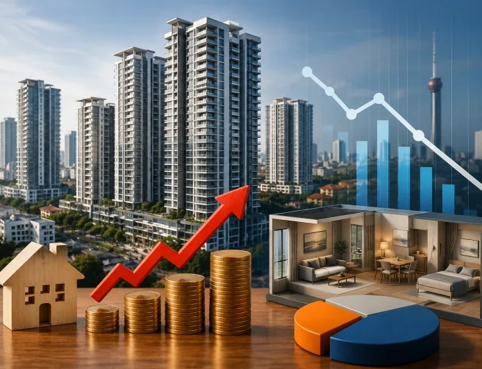 கொழும்பு அடுக்குமாடி குடியிருப்புகளின் விலை 18.5% உயர்வு; விற்பனை நடவடிக்கைகளில் வீழ்ச்சி!