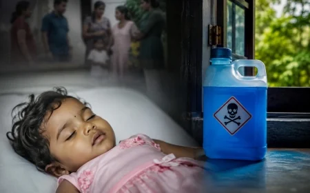 தண்ணீர் என்று நினைத்து இரசாயனத்தை குடித்த மூன்று வயது சிறுமி பரிதாபமாக உயிரிழப்பு