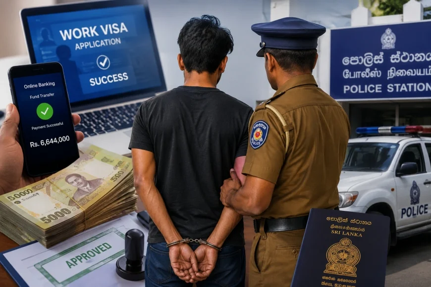 வெளிநாட்டு வேலைவாய்ப்பு மோசடி: 6.6 மில்லியன் ரூபாய் மோசடி செய்த 21 வயது இளைஞன் கைது
