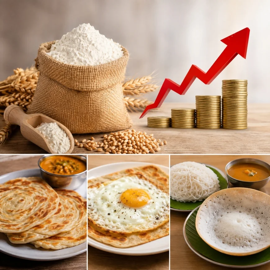 கோதுமை மா விலை உயர்வு: பரோட்டா, இடியப்பம், அப்பம், முட்டை ரொட்டி உள்ளிட்ட உணவுகளின் விலையும் அதிகரிப்பு!