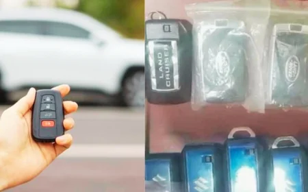 வாகனங்களின் ஸ்மார்ட் சாவிகளை திருடி விற்ற இருவர் கைது