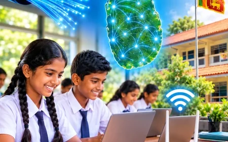 நாடளாவிய ரீதியில் 2,345 இடைநிலைப் பாடசாலைகளுக்கு அதிவேக ஃபைபர் இணைய வசதி