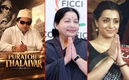எம்ஜிஆர் வாழ்க்கை வரலாற்றுத் திரைப்படத்தில் ஜெயலலிதாவாக த்ரிஷா? வெளியான புதிய தகவல்!