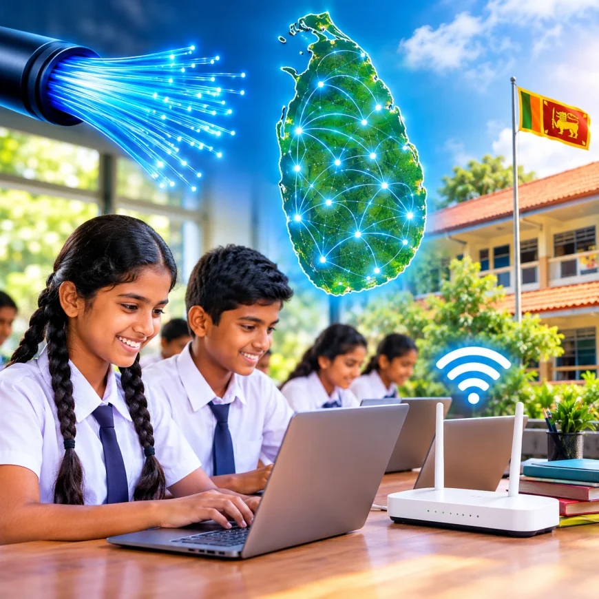 நாடளாவிய ரீதியில் 2,345 இடைநிலைப் பாடசாலைகளுக்கு அதிவேக ஃபைபர் இணைய வசதி