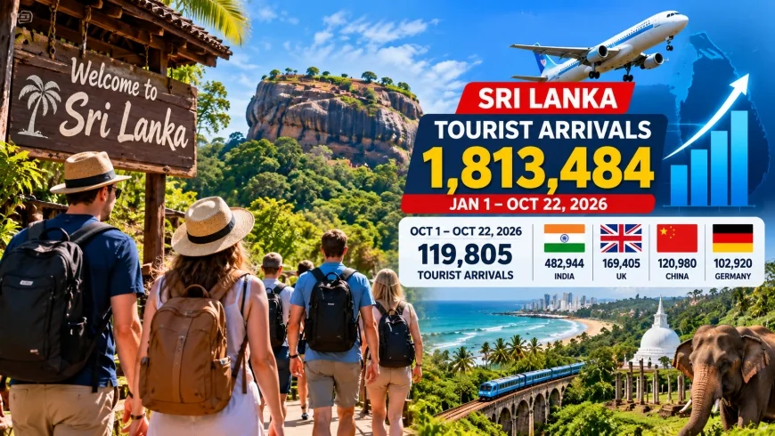இலங்கைக்கு வருகை தந்த சுற்றுலாப் பயணிகள் 18 இலட்சத்தைத் தாண்டினர் – முதலிடத்தில் இந்தியா!